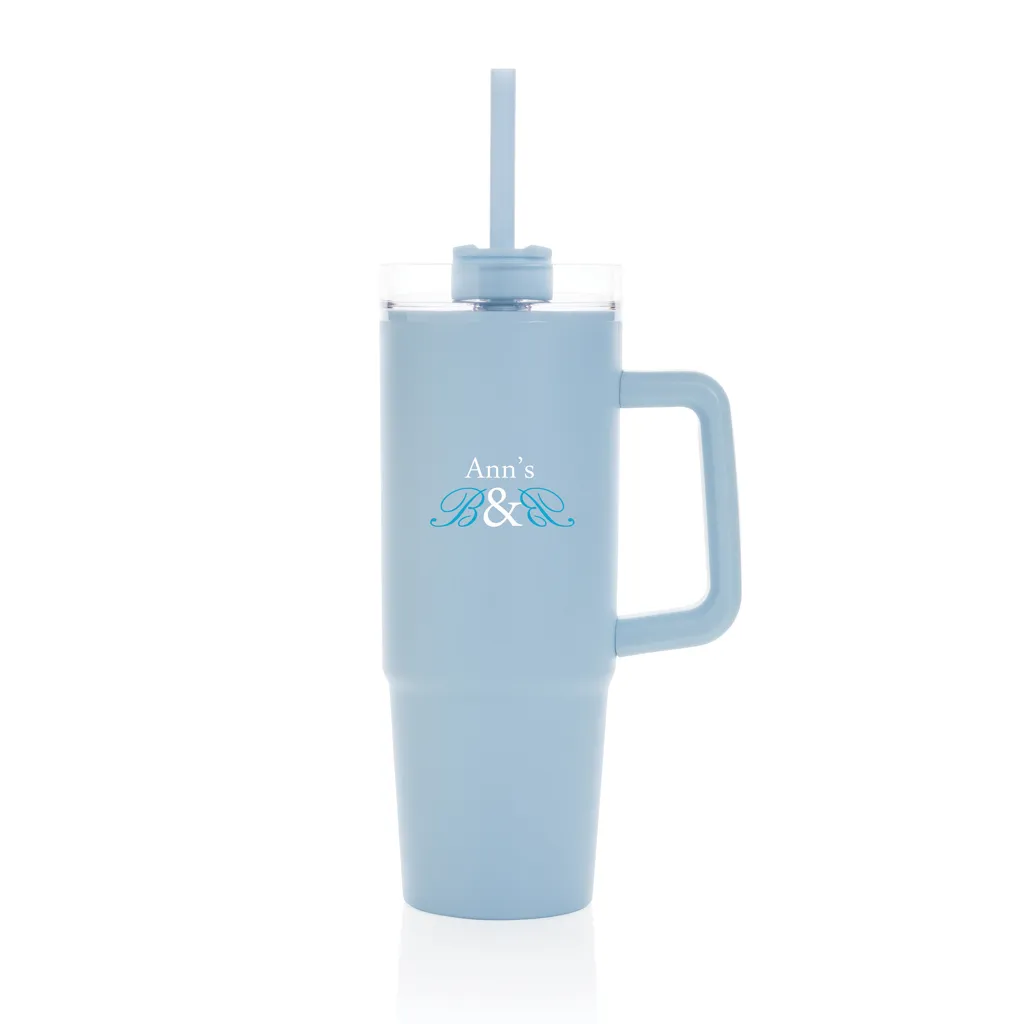 Tana Becher aus RCS recyceltem Kunststoff mit Griff 750ml, hellblau – Bild 2