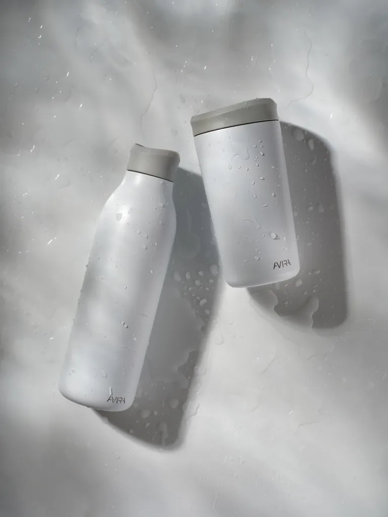 Avira Alok 360 Klick-Wasserflasche aus RCS rec. Stahl, 600ml, weiß – Bild 8