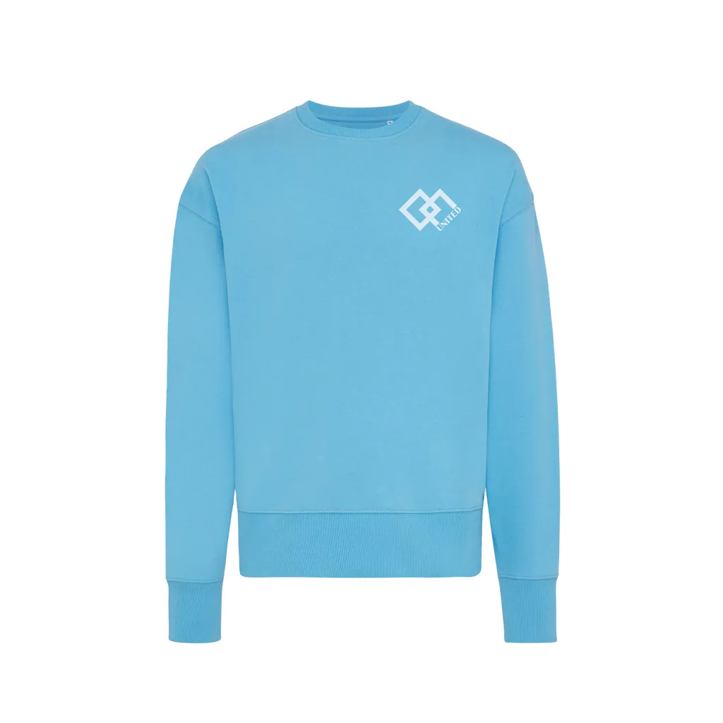 IQONIQ Kruger Relax-Rundhals-Sweater aus recycelt. Baumwolle, tranquil blue – Bild 3