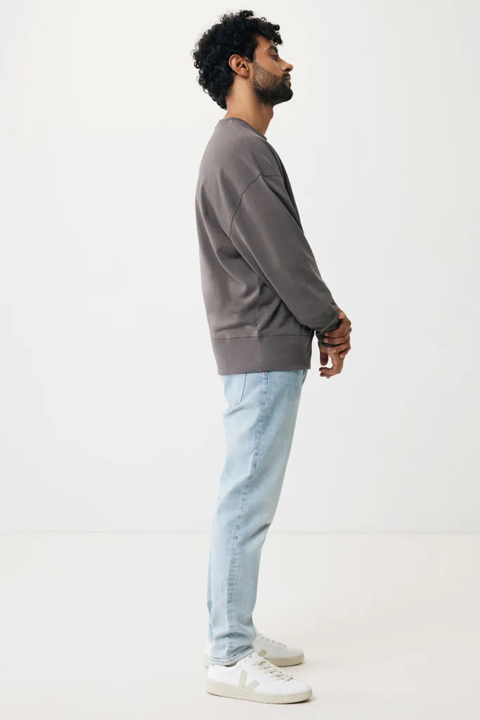 IQONIQ Kruger Relax-Rundhals-Sweater aus recycelt. Baumwolle, anthrazit – Bild 6