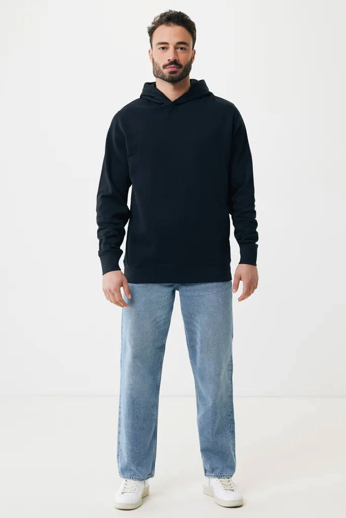 IQONIQ Yengo Hoodie mit Seitentaschen aus rec. Baumwolle, schwarz – Bild 5