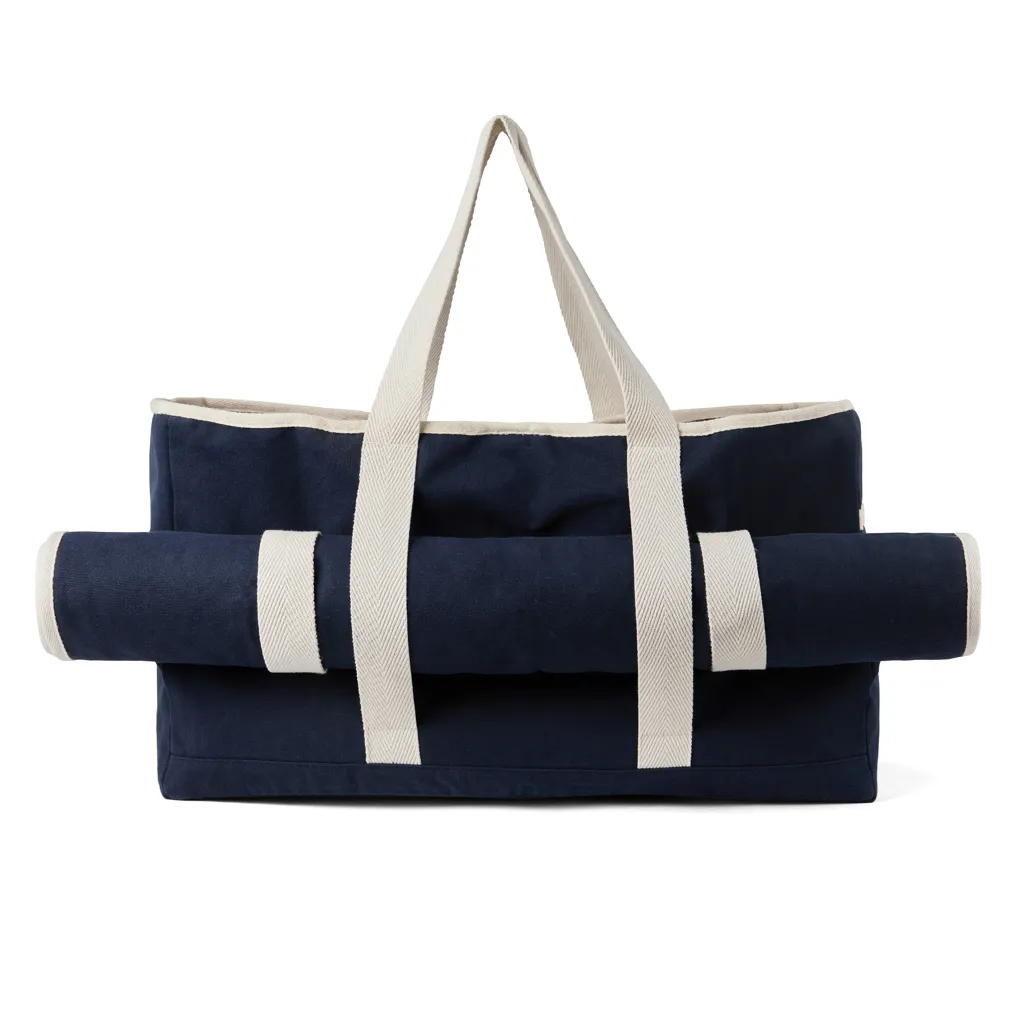 VINGA Volonne AWARE™ Strandtasche aus recyceltem Canvas, blau – Bild 4