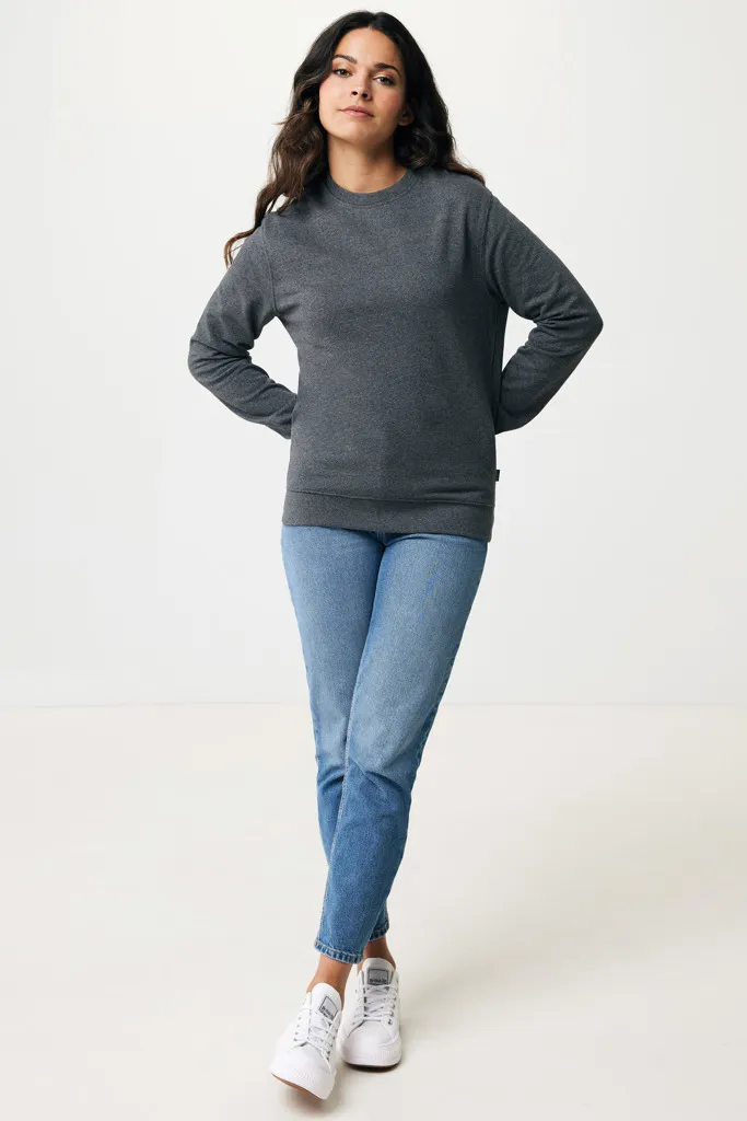 IQONIQ Denali ungefärbt. Rundhals-Sweater aus recycelter BW, heather anthracite – Bild 6
