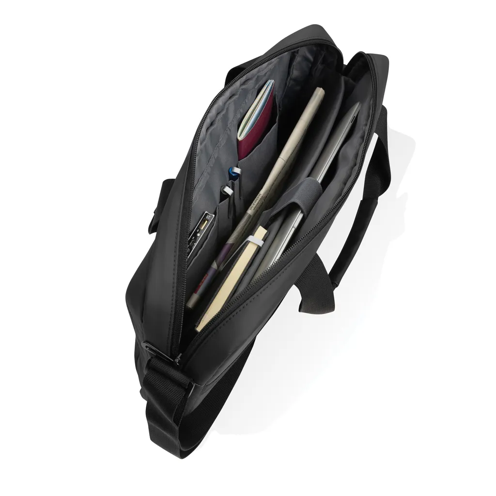 Armond AWARE™ RPET 15.6" Laptop-Tasche, schwarz – Bild 5
