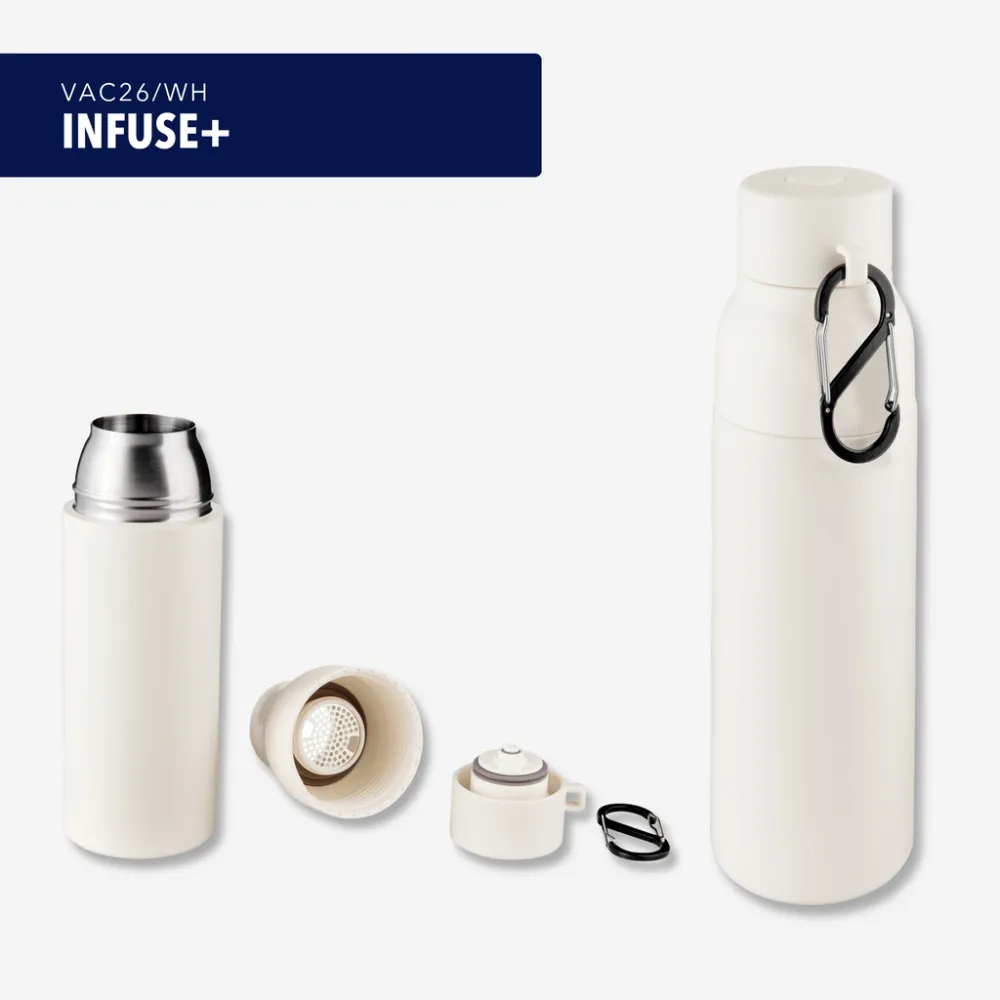 Thermoflasche INFUSE+ schwarz/weiß, schwarz/weiß – Bild 6