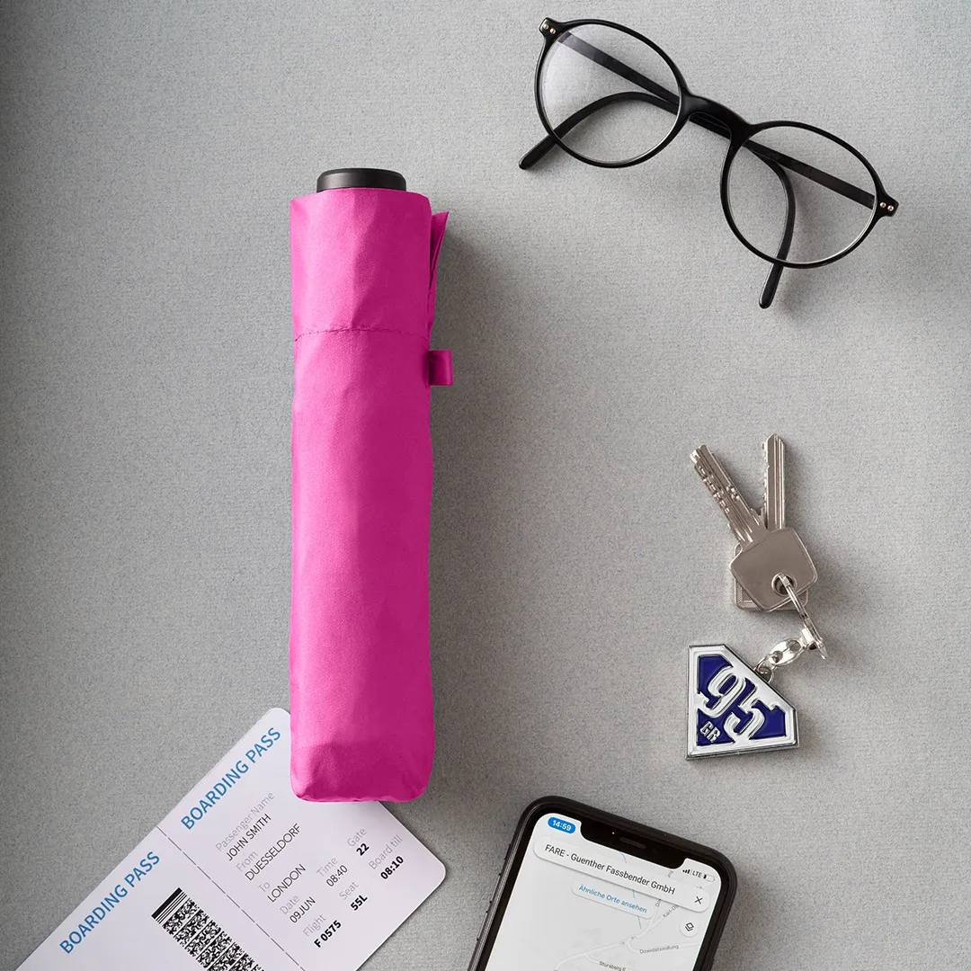 Mini-Taschenschirm FARE® FiligRain Only95, magenta – Bild 9