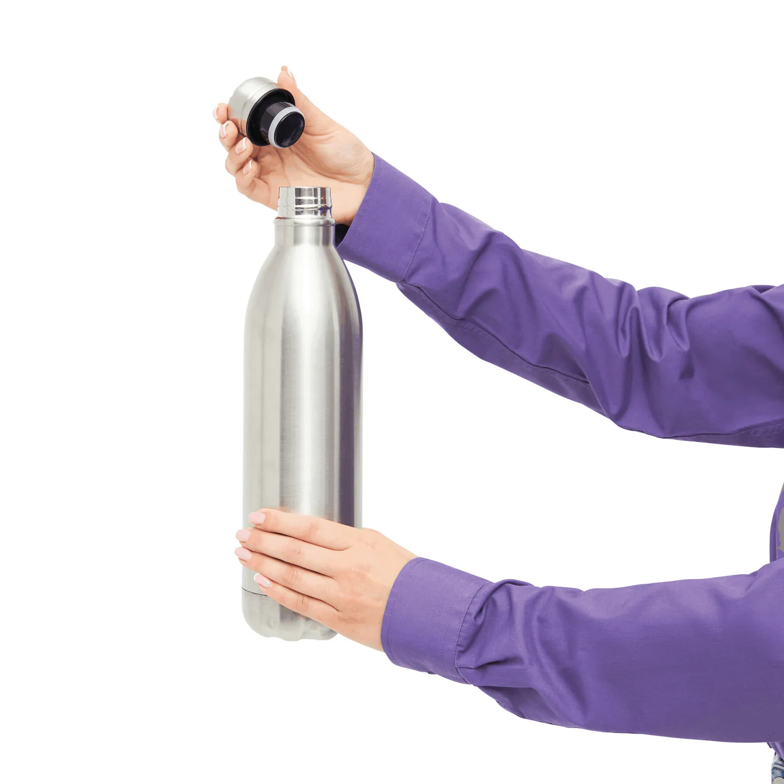 JUMBO TASTE - Vakuum-Flasche silber, silber – Bild 7