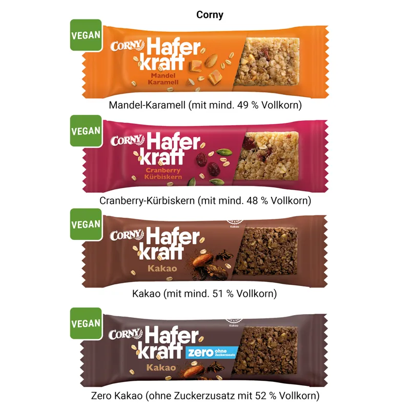 Corny Haferkraft Riegel, Mandel-Karamell – Bild 2