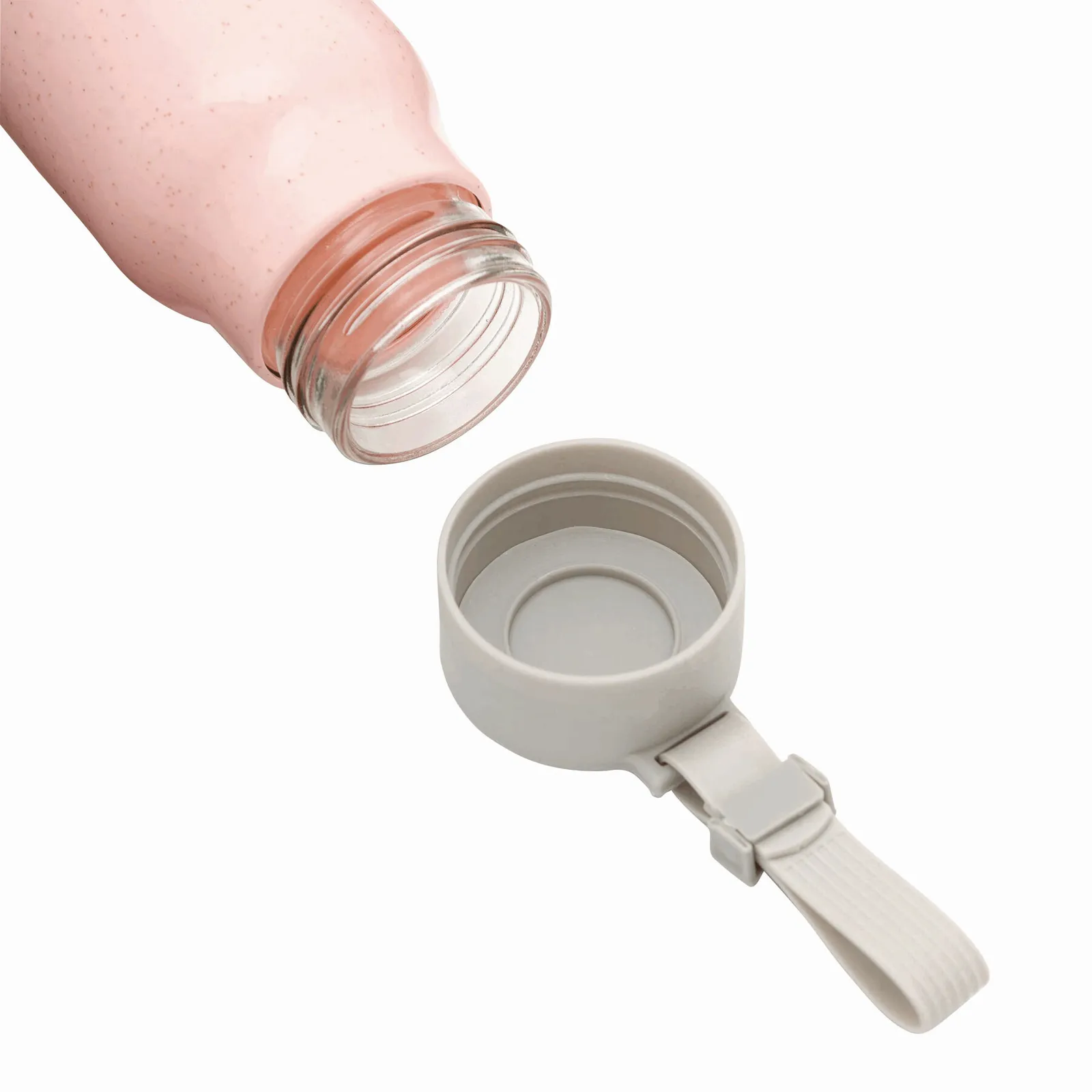 MECOZI DRINK - Glas-Trinkflasche mit Ummantelung, rot – Bild 5