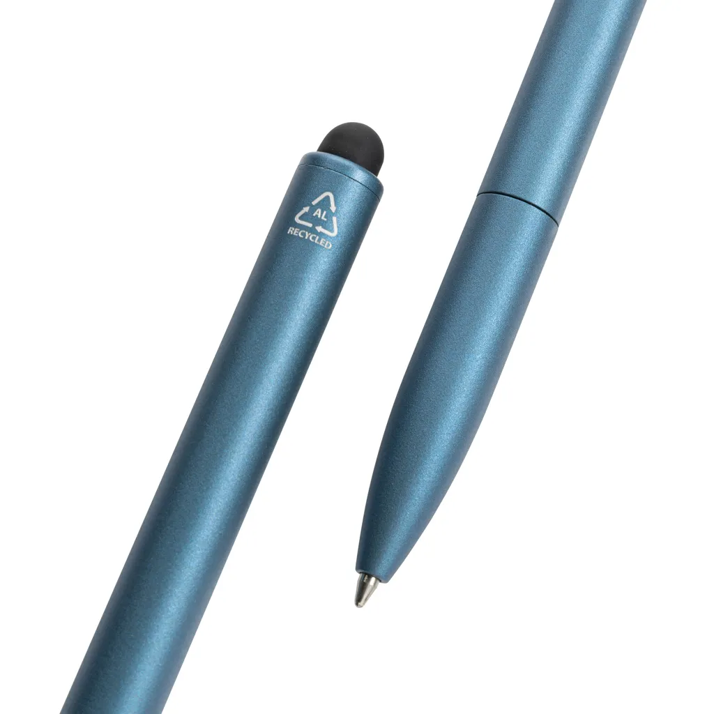 Kymi Stift mit Stylus aus RCS recyceltem Aluminum, Königsblau – Bild 3