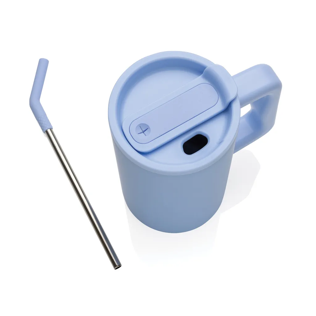 Cube Becher aus RCS recyceltem Stahl 800ml, hellblau – Bild 7