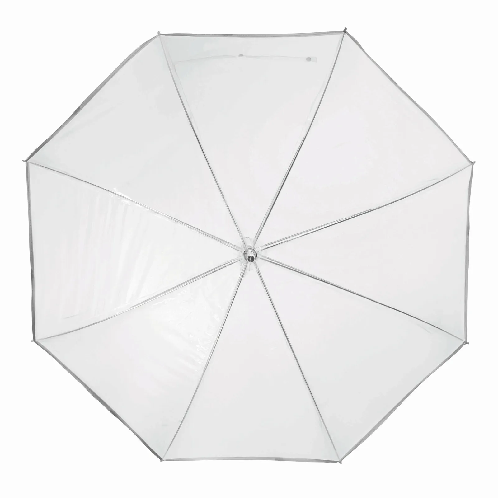 PANORAMIX Umbrella, Transparenter Aluminium-Stockschirm silber, transparent, silber, transparent – Bild 2