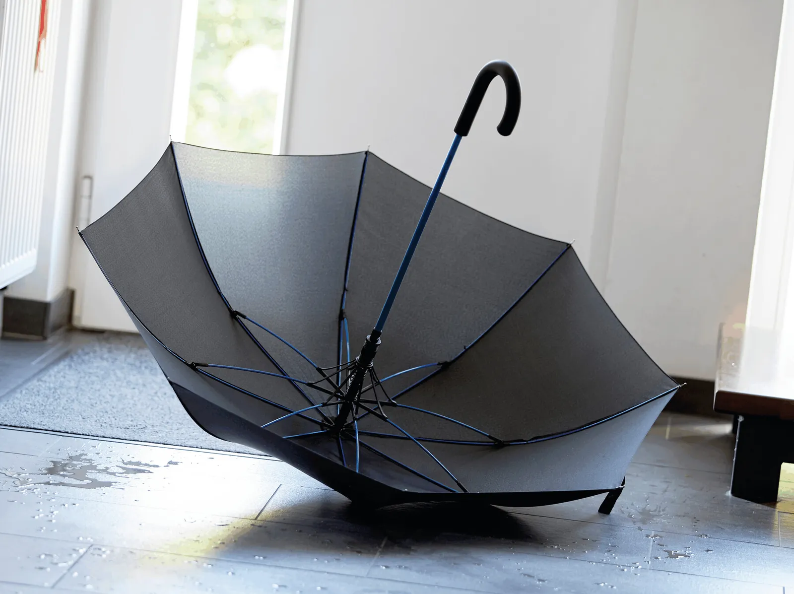 CANCAN Umbrella, Automatik-Stockschirm, blau, schwarz – Bild 12