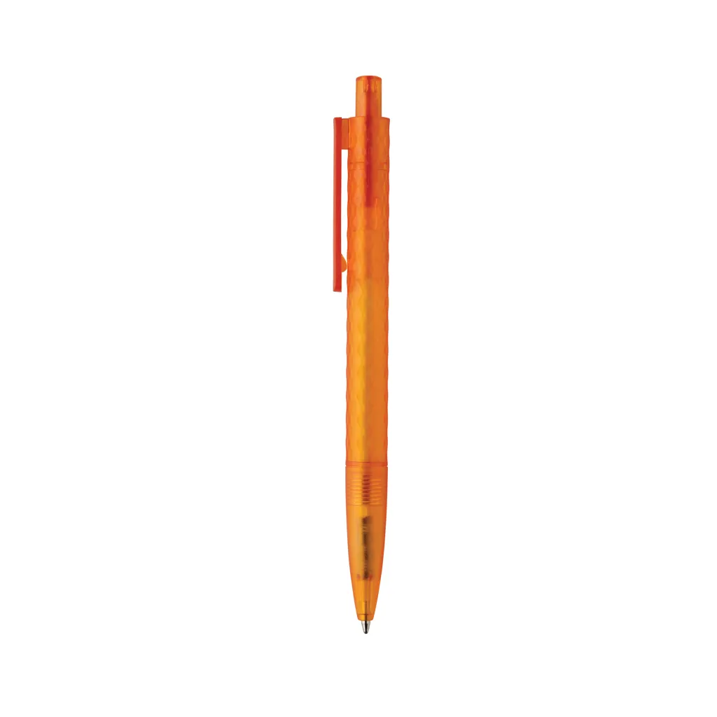 X3 Frosted-Pen aus GRS recyceltem PC, orange – Bild 2
