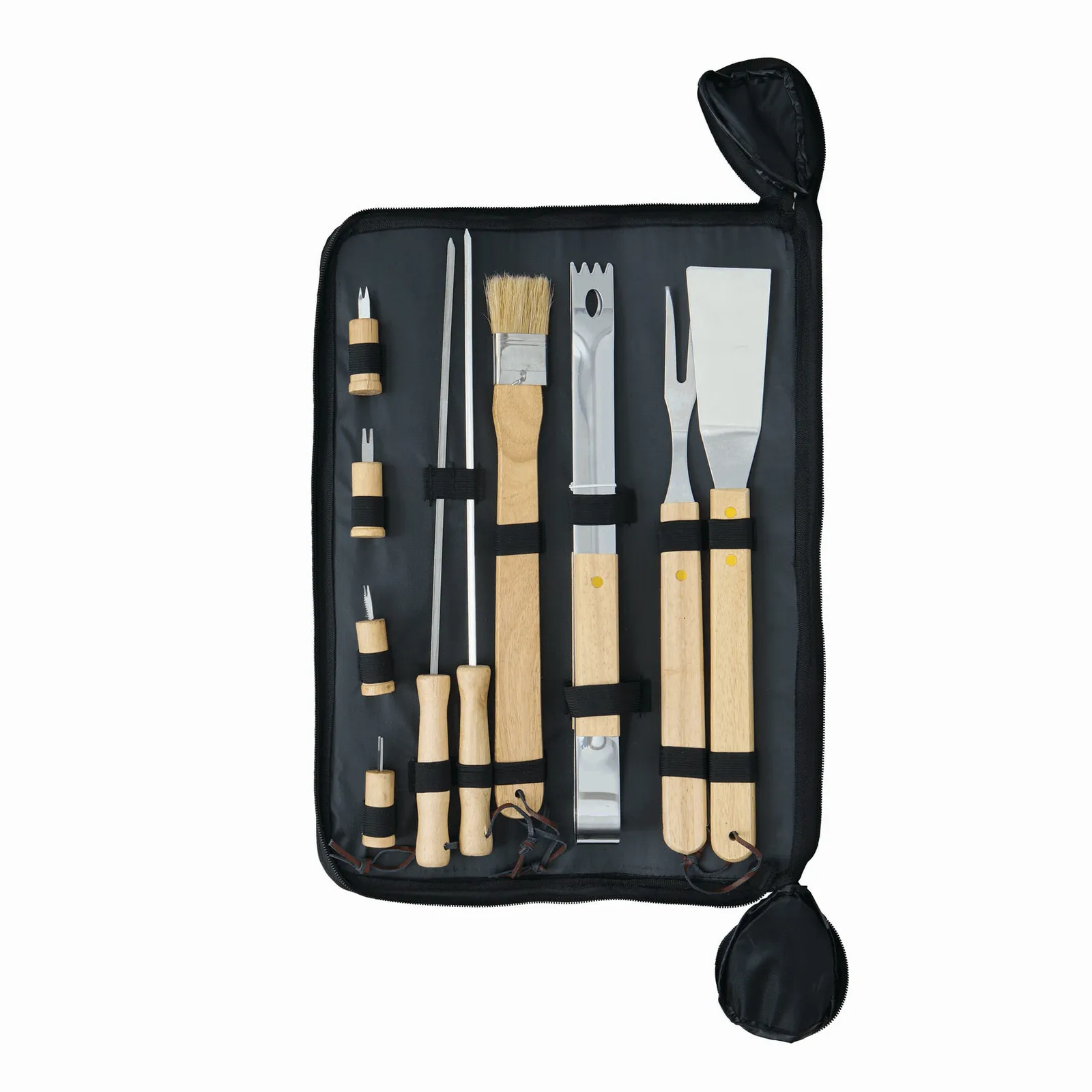 FRIED - Hochwertiges Grillbesteck holz, schwarz, holz, schwarz – Bild 2