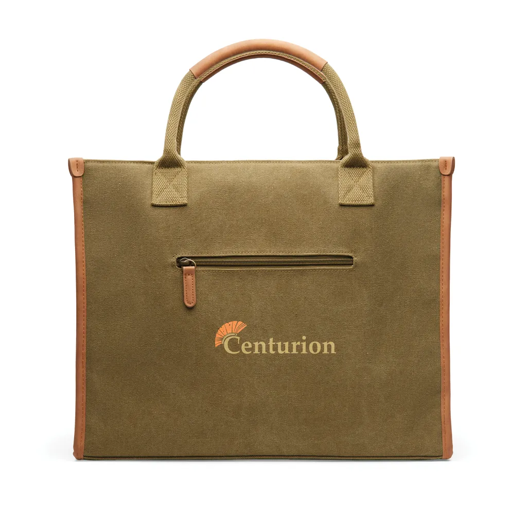 VINGA Bosler Büro-Tasche aus RCS recyceltem Canvas, grün – Bild 5