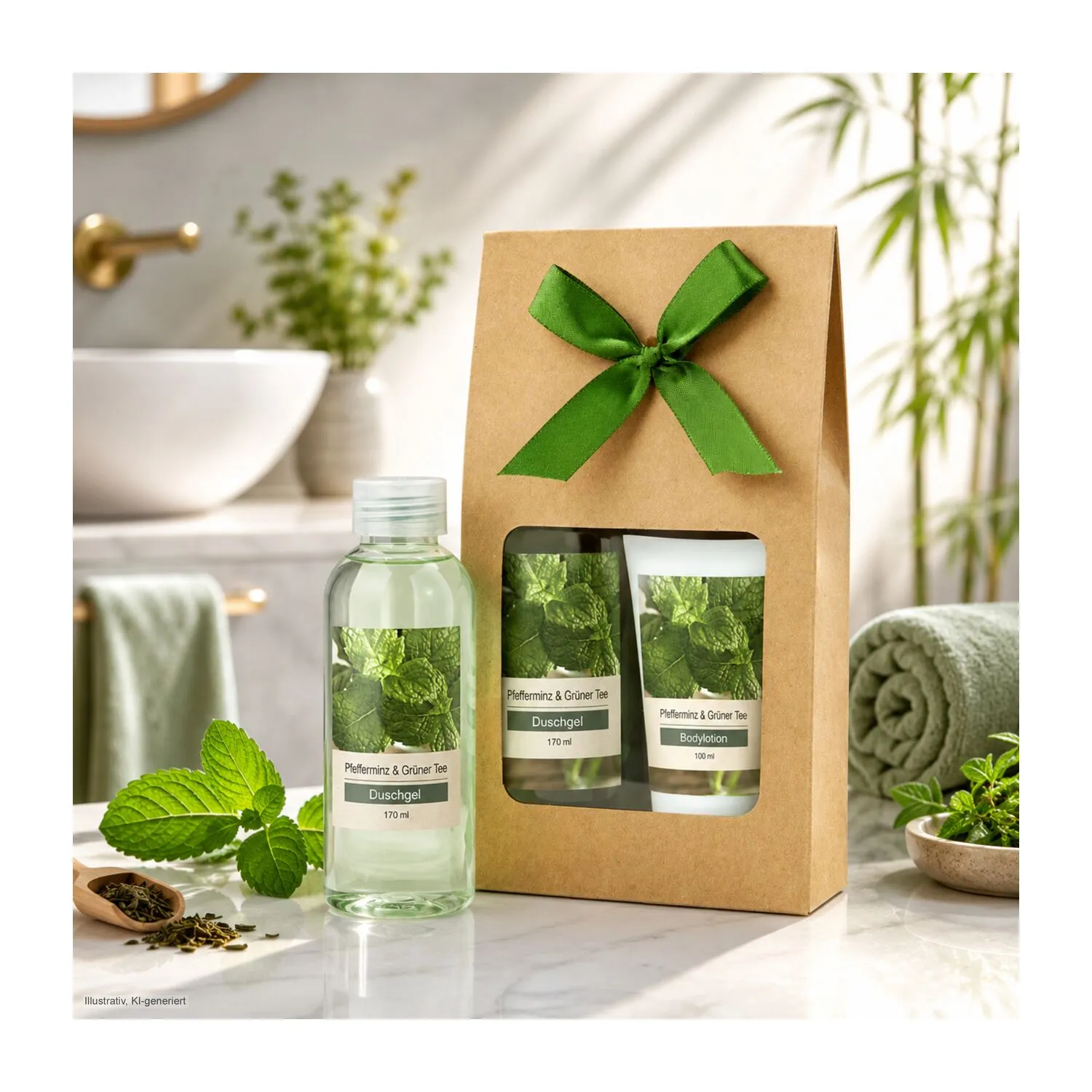 Wellness-Geschenkset: Minzling, braun – Bild 3