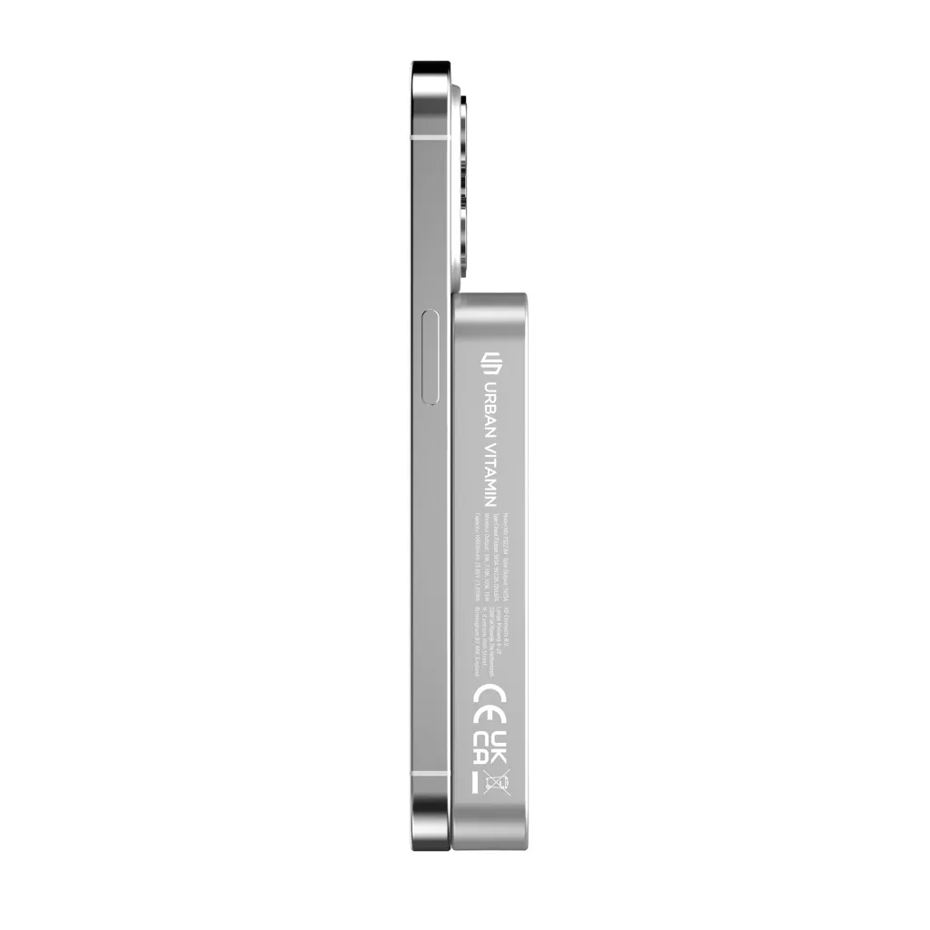 Urban Vitamin Compton 10000mAh Powerbank aus RCS Plastik/Alu, silber – Bild 3