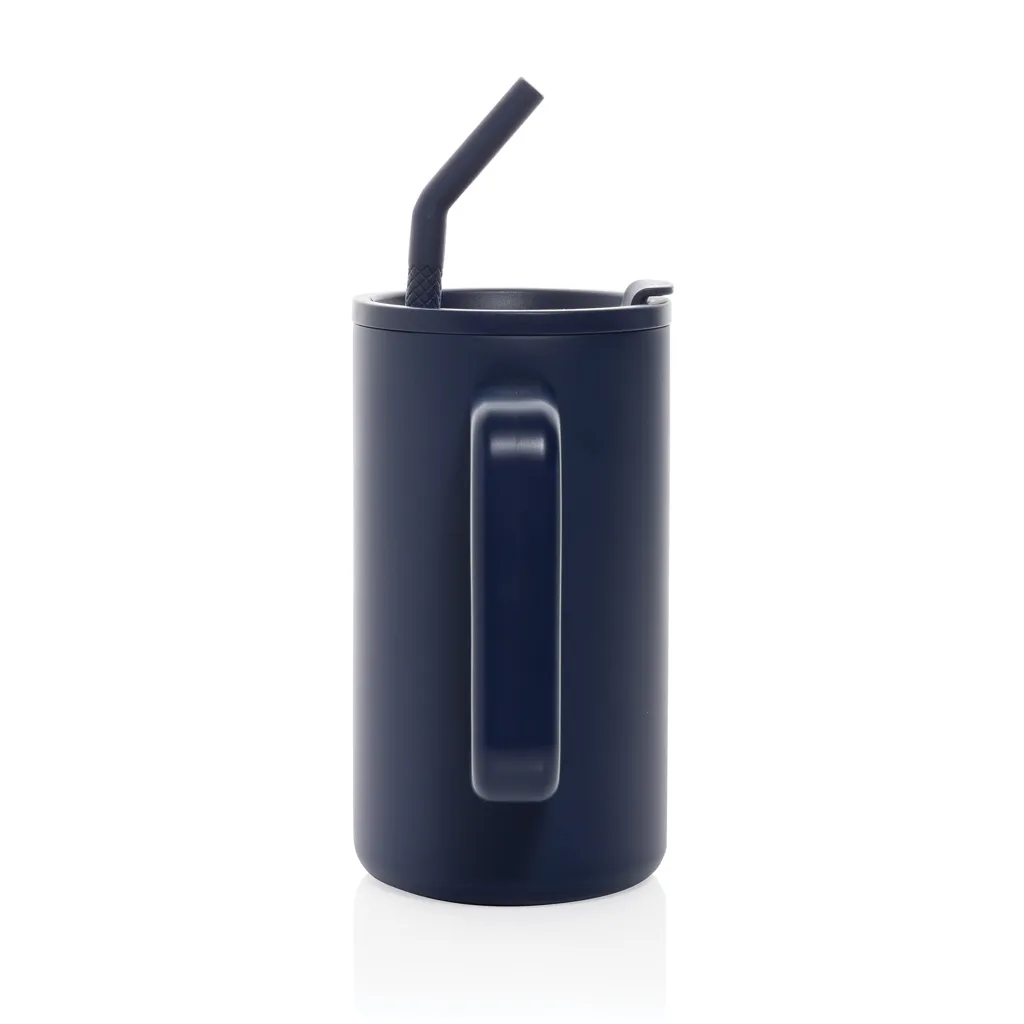 Cube Becher aus RCS recyceltem Stahl 800ml, navy blau – Bild 5