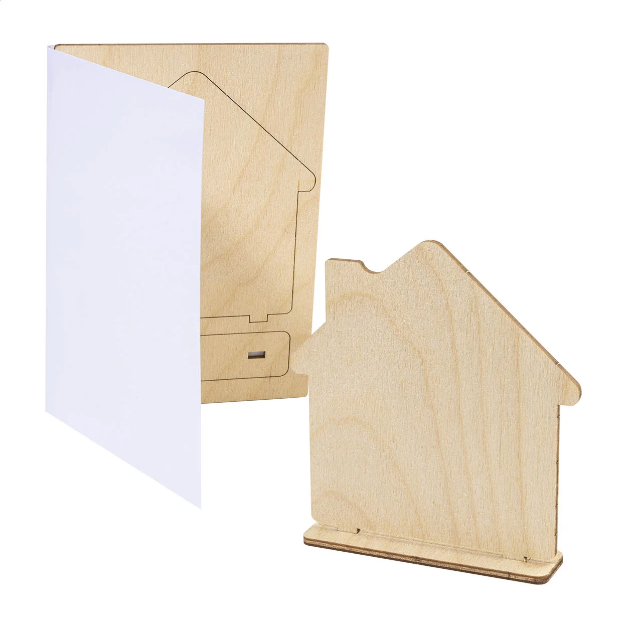 individuelle Puzzle-Postkarte, Haus SendCraft, weiß – Bild 2