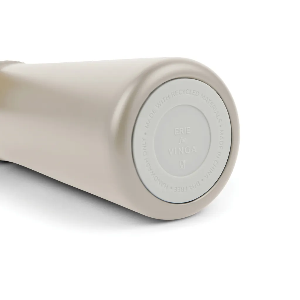 VINGA Erie 450ml Vakuumflasche aus RCS recyceltem Stahl, grau – Bild 2