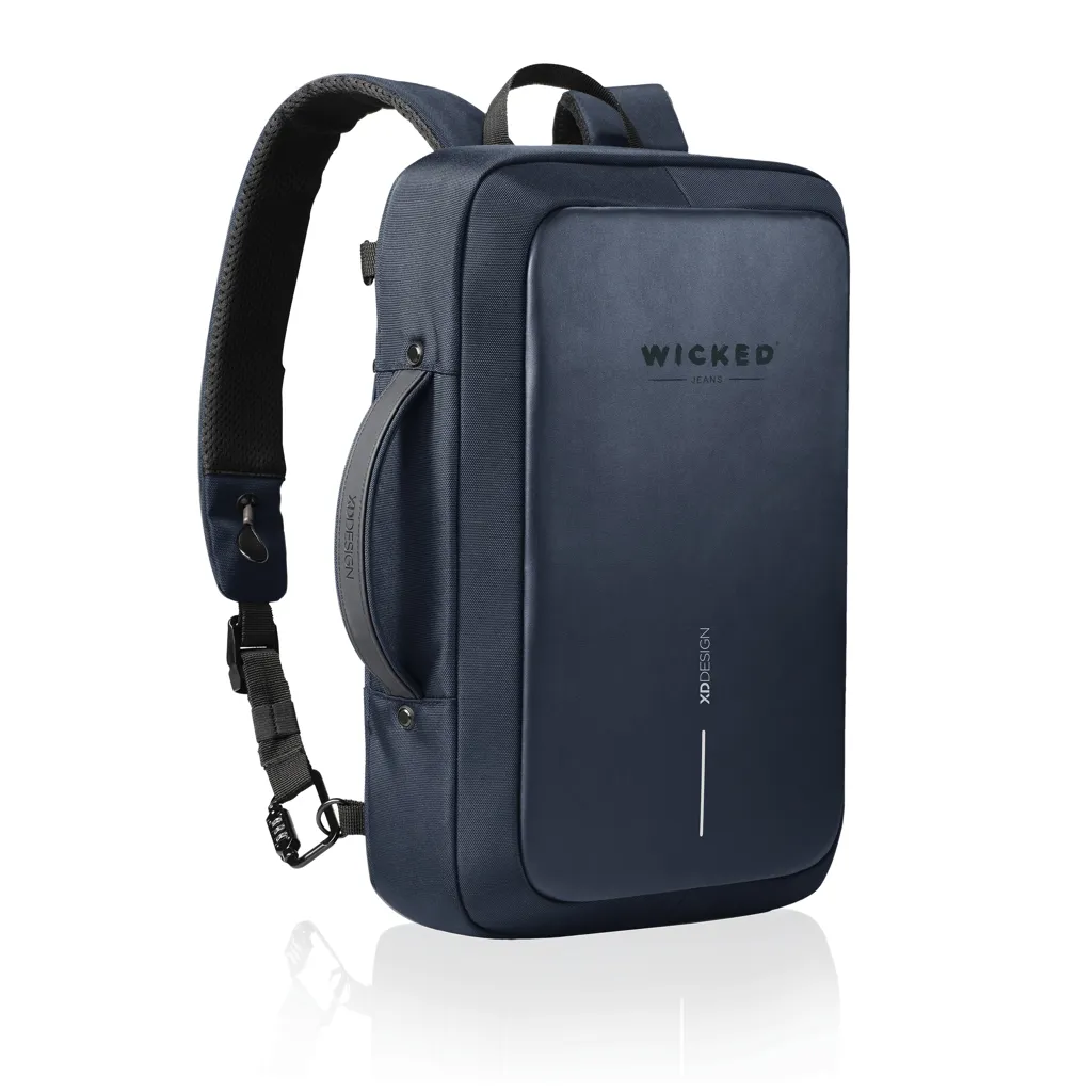 Bobby Bizz 2.0 Anti-Diebstahl Rucksack & Aktentasche, navy blau – Bild 14