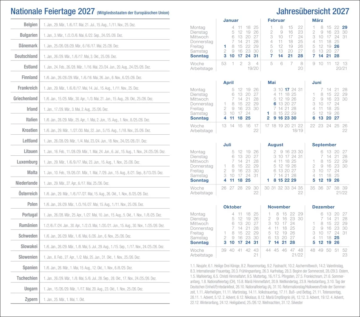 Taschen Woche schwarz Taschenkalender 2027 – Bild 4