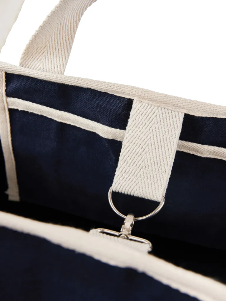 VINGA Volonne AWARE™ Strandtasche aus recyceltem Canvas, blau – Bild 5
