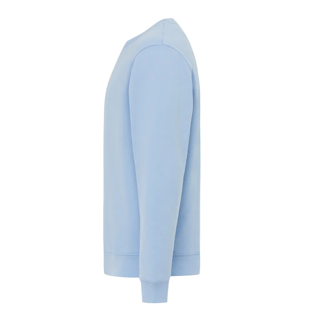 IQONIQ Torla Rundhals-Pullover aus recycelter Baumwolle, sky blue – Bild 3