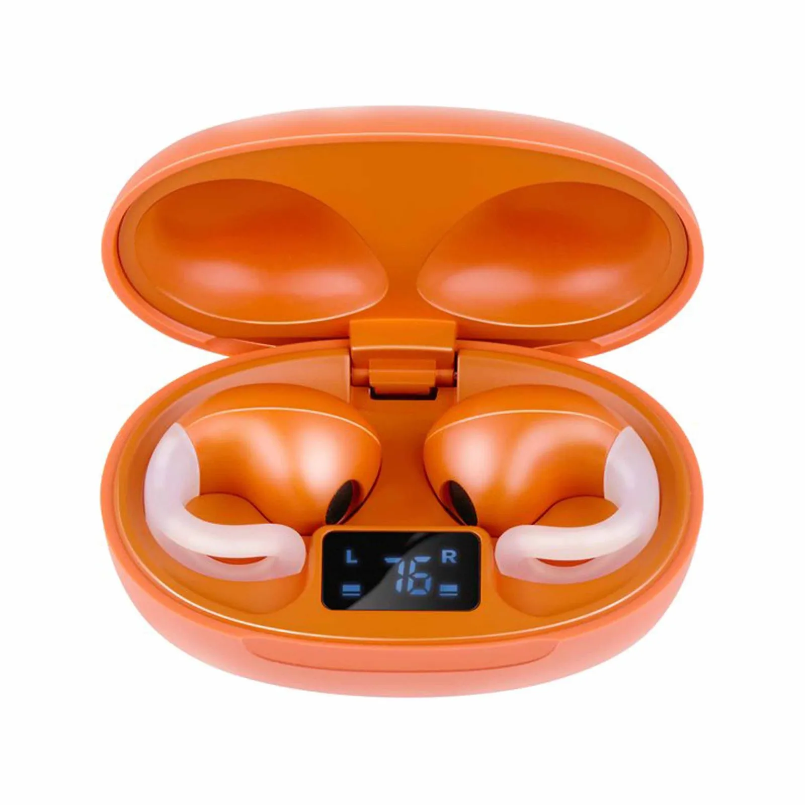 GRUNDIG Kabellose TWS-Ohrhörer zum Anklipsen, Orange – Bild 2