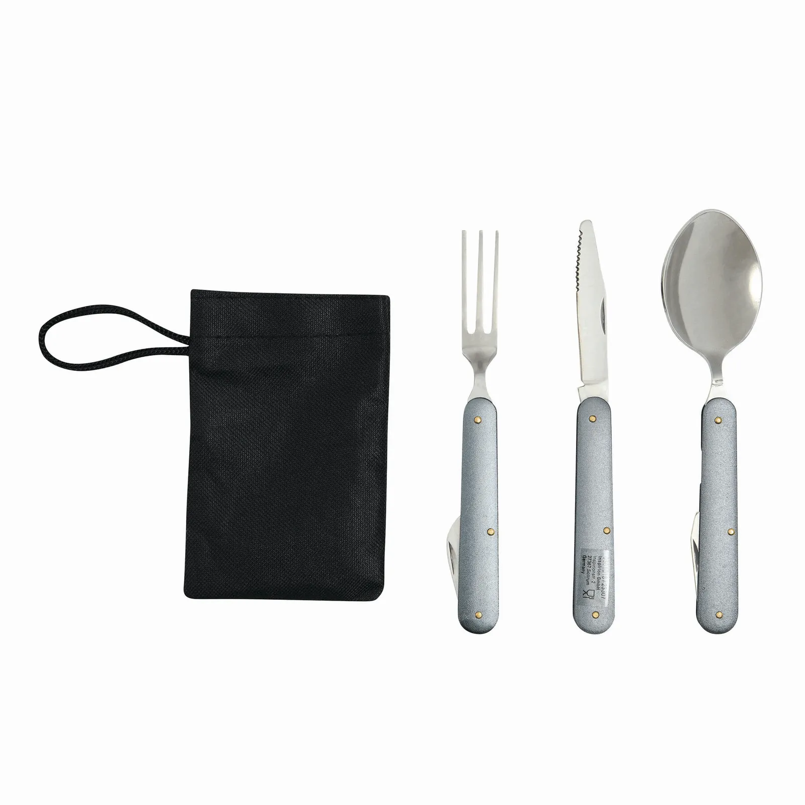 CAMPING - Outdoor-Besteck-Set grau, grau – Bild 3