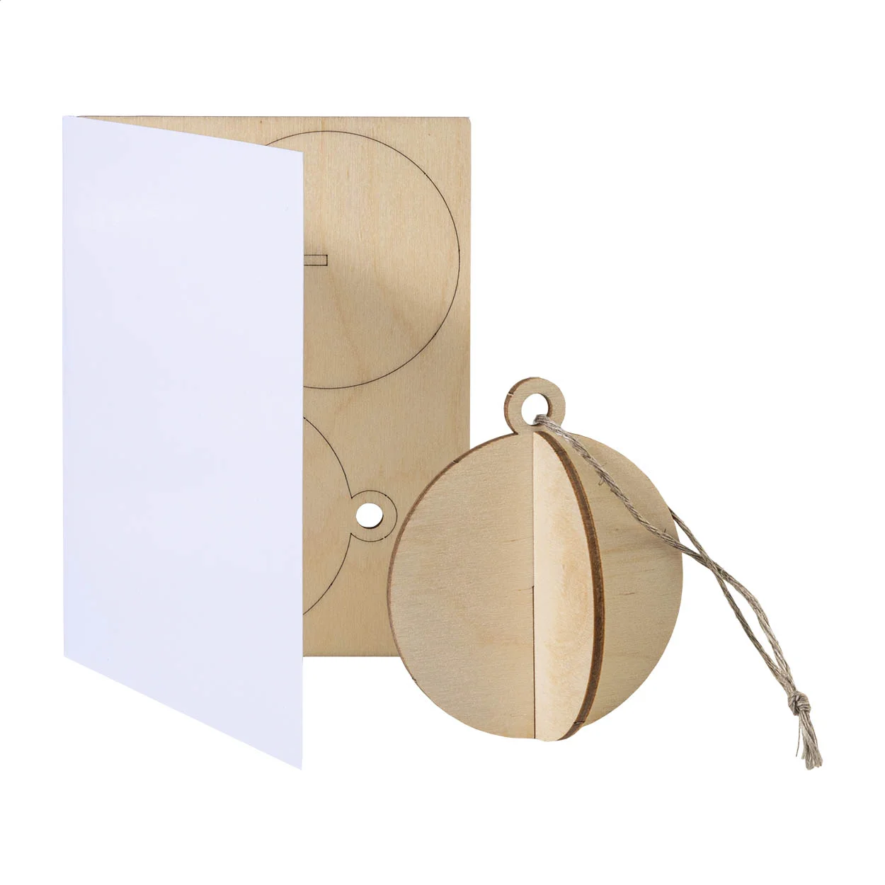 Weihnachtskarte FestiCard, Stern, natur – Bild 2