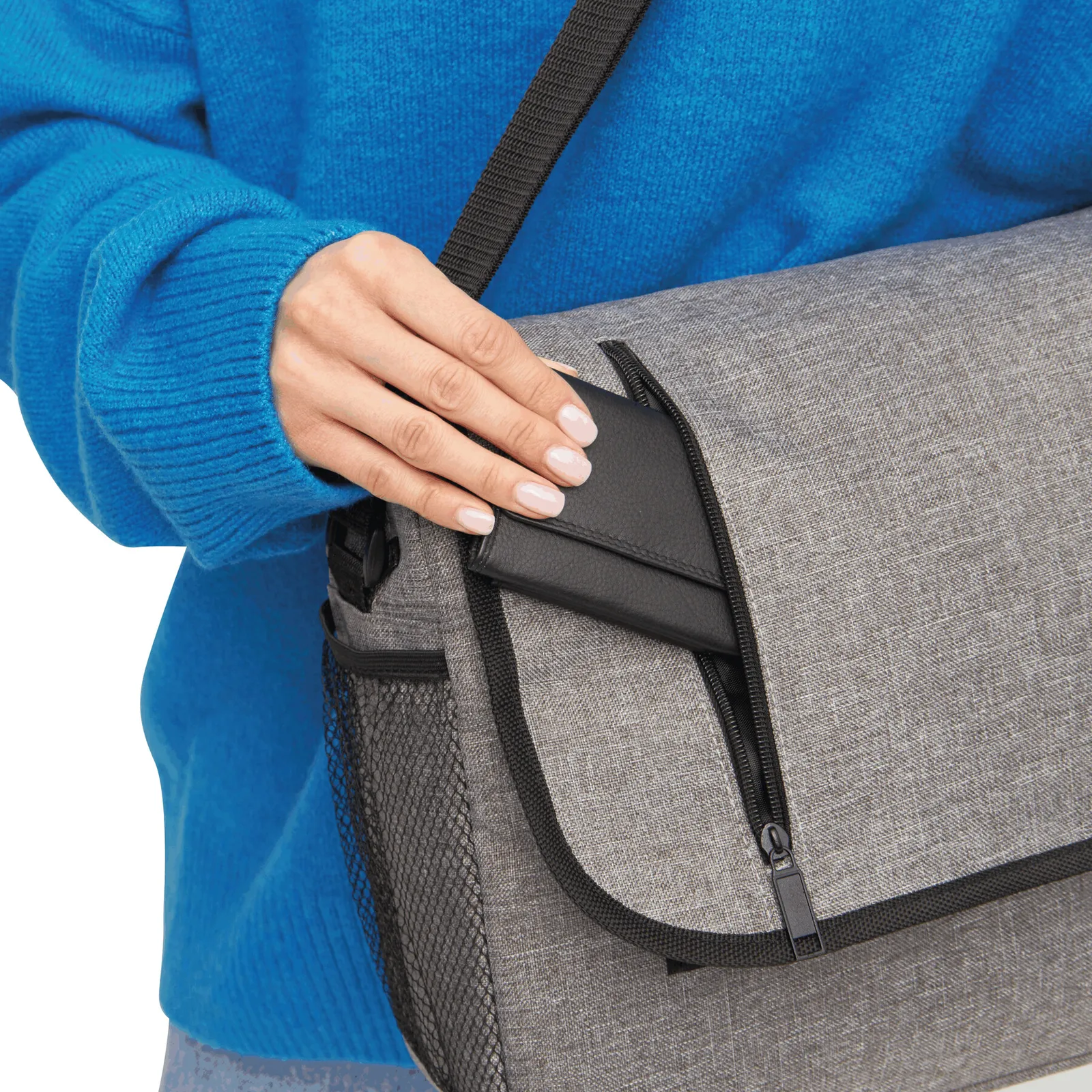 DONEGAL DOC - Umschlagtasche grau, schwarz, grau, schwarz – Bild 7