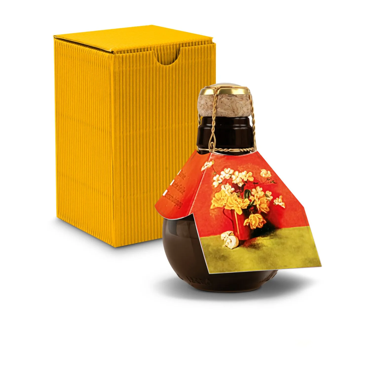 Kleinste Sektflasche der Welt! Blumengesteck - Inklusive Geschenkkarton, 125 ml
