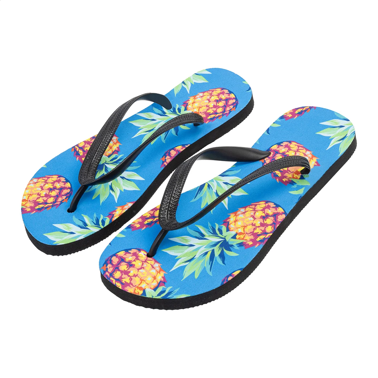 Zehensandalen Suboslip mit Sublimationsdruck, weiß, schwarz – Bild 3