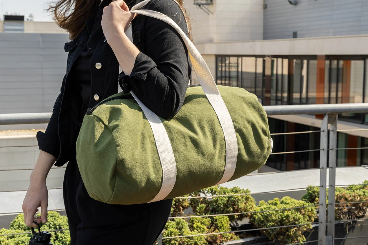 Sporttasche Rekan Duff aus recyceltem Canvas, grün – Bild 7