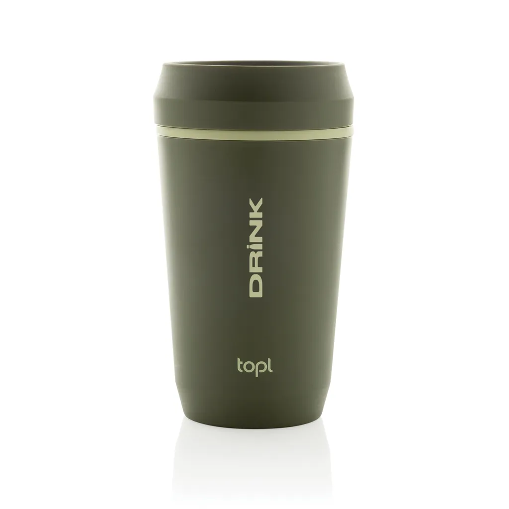 Topl-Becher aus rec. Kunststoff mit 360-Grad-Deckel 354ml, grün – Bild 7