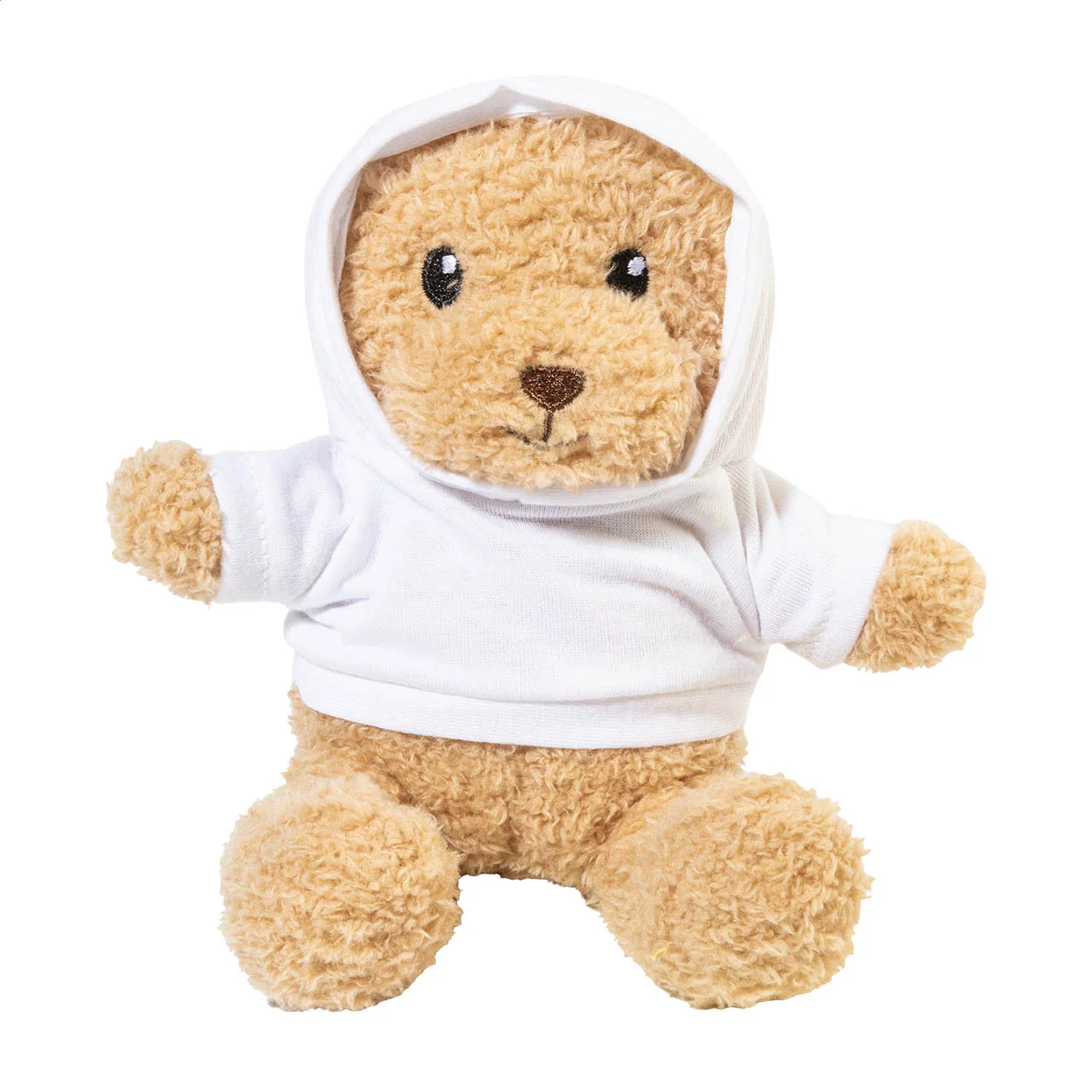Plüsch-Teddybär Hobear mit Hoodie, weiß – Bild 4
