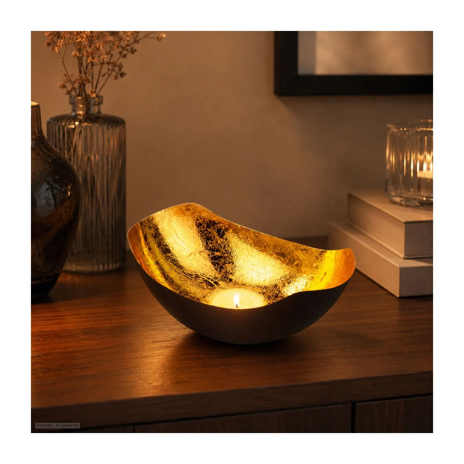 ROMINOX® Teelichthalter // KAULA, gold – Bild 7