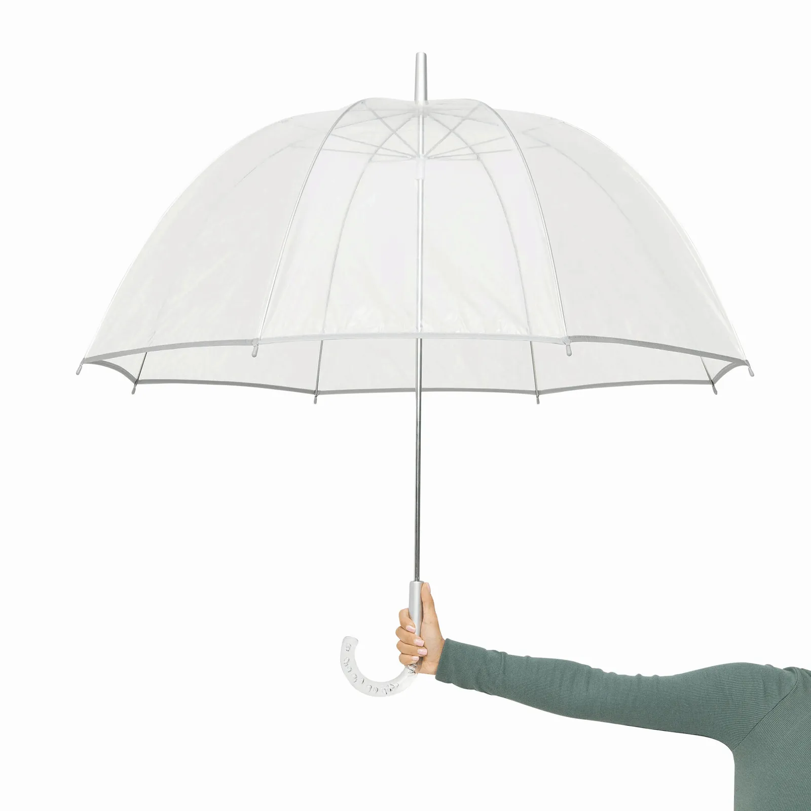 BELLEVUE Umbrella, Glockenschirm silber, transparent, silber, transparent – Bild 8