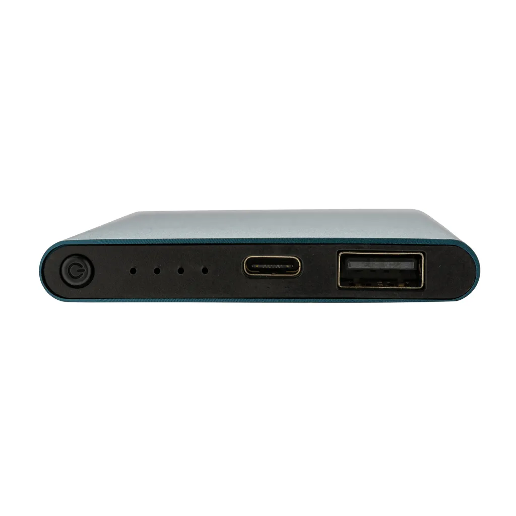 4.000mAh Type-C Powerbank aus RCS recyeltem ABS & Aluminium, blau – Bild 4