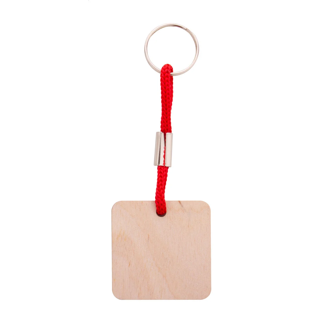 Individueller Schlüsselanhänger Woody Plus C, rot, natur – Bild 2