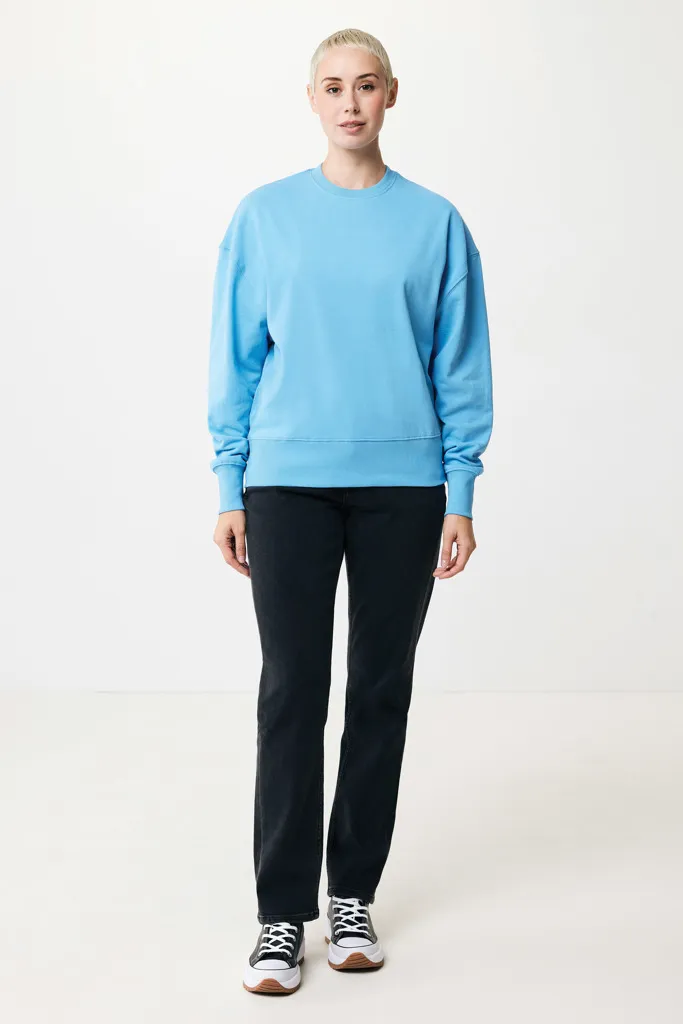 IQONIQ Kruger Relax-Rundhals-Sweater aus recycelt. Baumwolle, tranquil blue – Bild 5