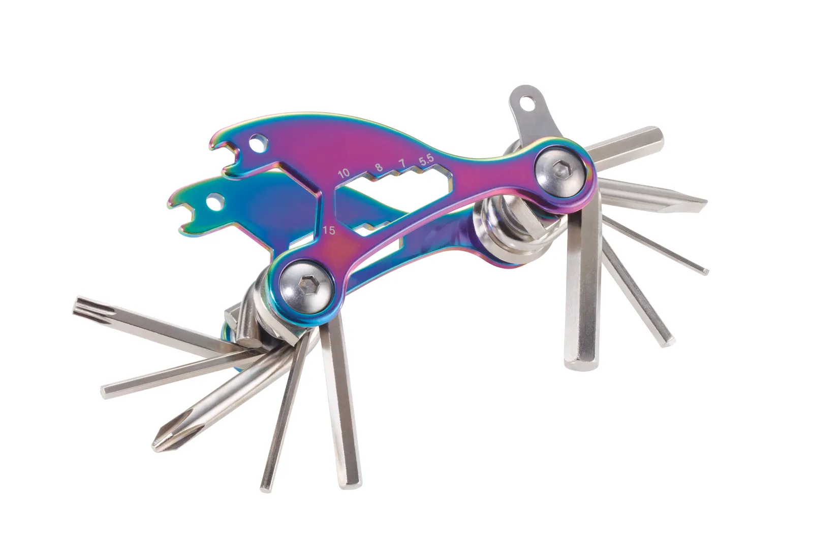 Multifunktions-Werkzeug BIKE MULTITOOL irisierend/silberfarben, irisierend/silberfarben – Bild 2