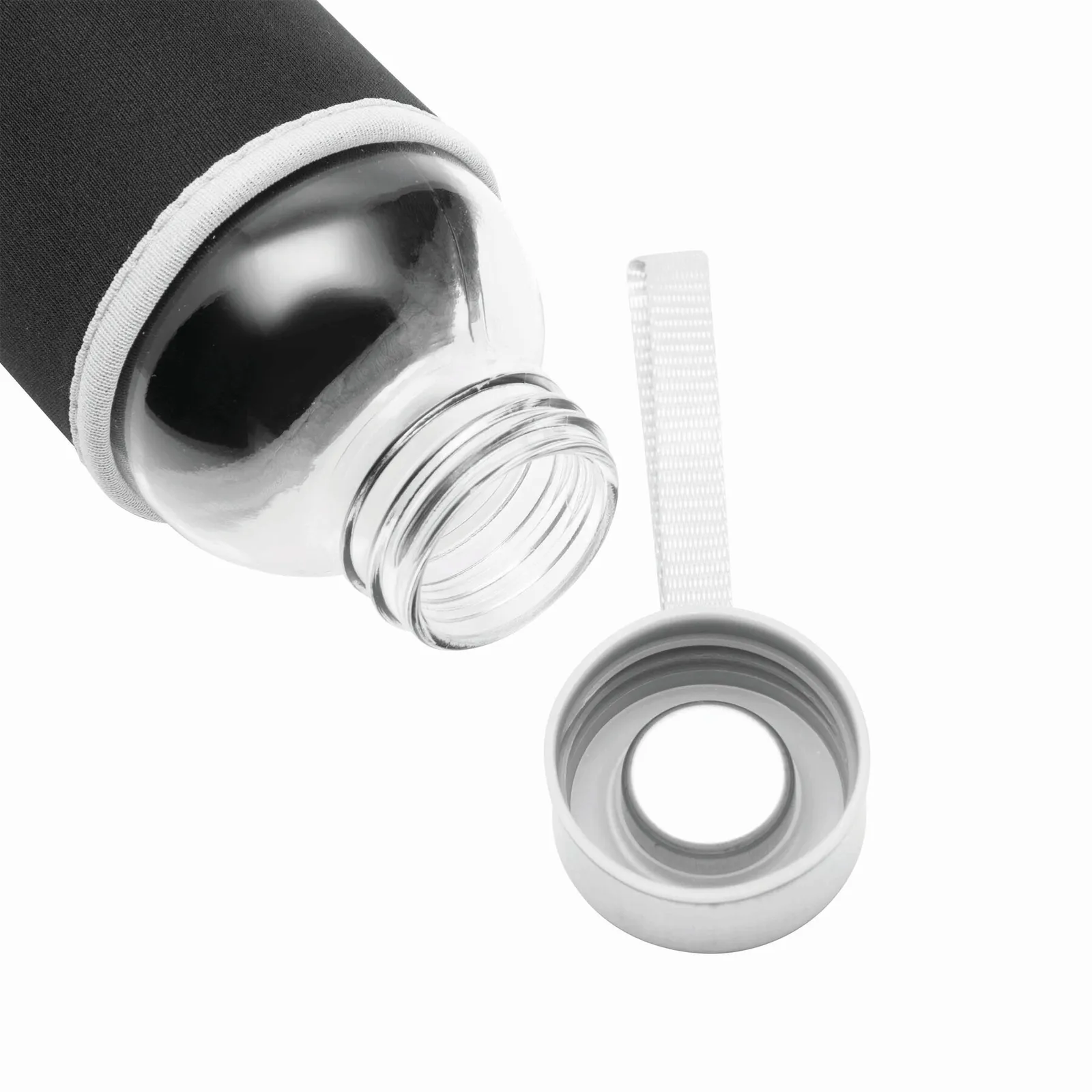 TAKE WELL - Glas-Flasche, schwarz, transparent – Bild 5