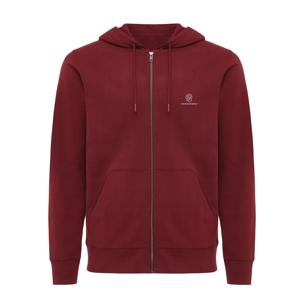 IQONIQ Abisko Zip-Kapuzenpullover aus recycelter Baumwolle, burgunderrot – Bild 3