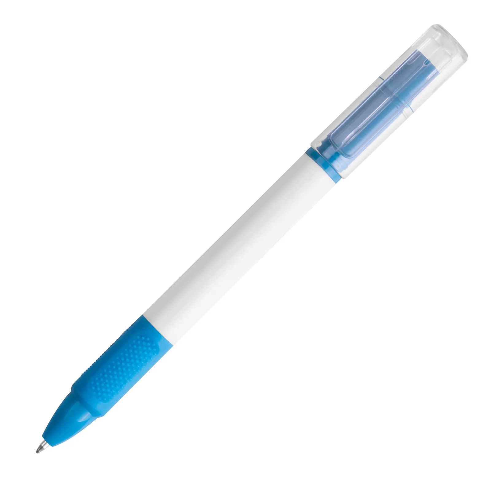 Kugelschreiber mit Textmarker Lens, blau – Bild 3